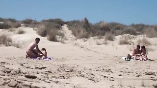 Beach swinger voyeur