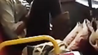 Woman masturbating on bus