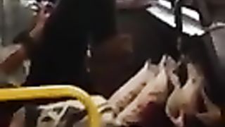 Woman masturbating on bus