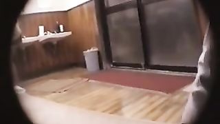 Hidden cam in public bath changing room