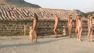 Beach with nude casting girls