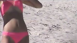 Beach nip slip video
